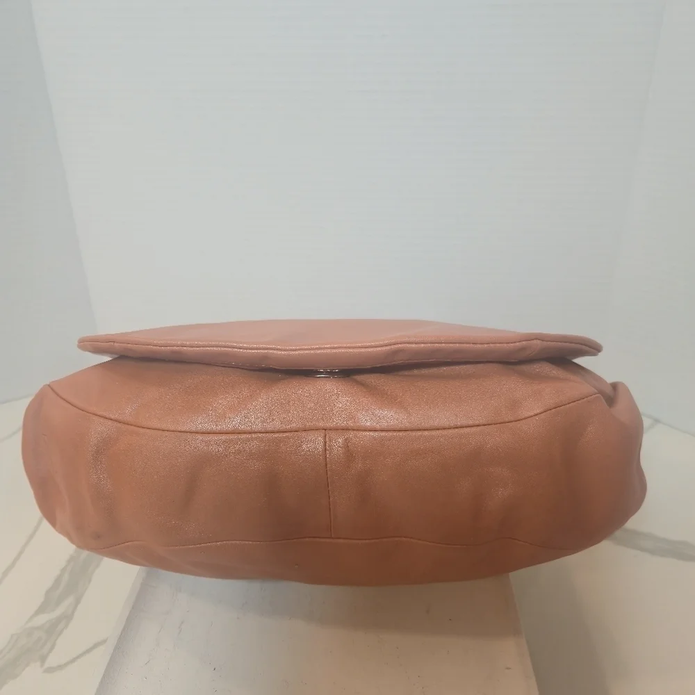 Coach Saddlebag Hobo Genuine Leather Burnt Orange Tangerine Shoulder Bag